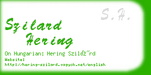 szilard hering business card